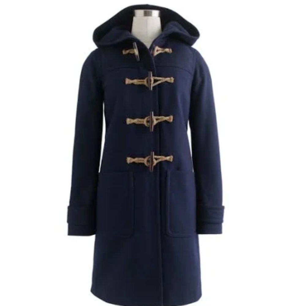 J. Crew Toggle Coat in Navy Blue